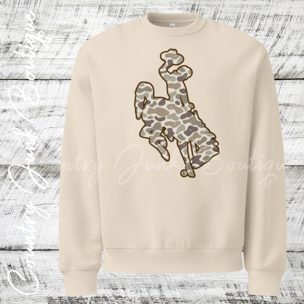 Old style camo Wyoming Steamboat Oversized heavyweight sweatshirt