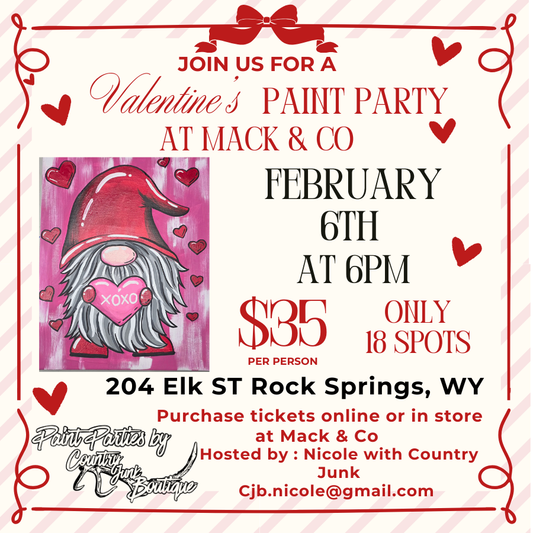 Gnome Paint Night Feb 6th, Mack & Co